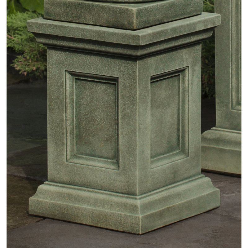 Handcrafted Abstract Pedestal, Copper Bronze, 14'' H x 9.5'' W x 9.5'' D
