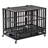 Heins Large Dog Crate with Lockable Wheels & Removable Tray-191147943