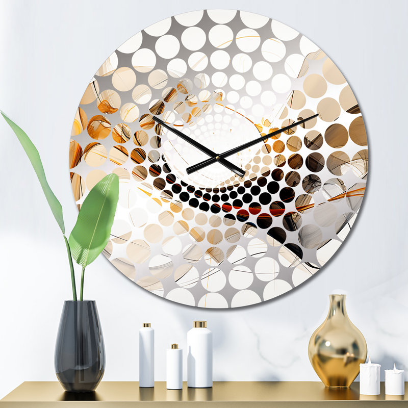 Conversations avec Destiny Dynamic Waves II - Horloge murale formes abstraites, Petit