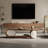 Ferryn 57.08'' Mid-Century Modern Wood Leaf Shaped Coffee Table With 2 Faux Marble,  Fully Assembled