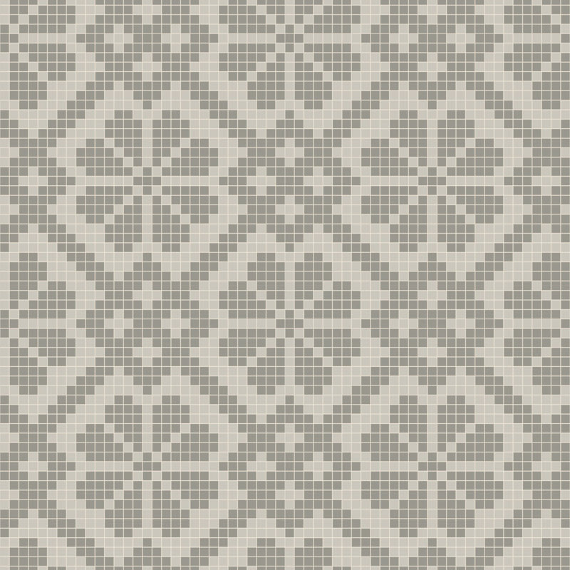 Papier peint mosaïque Villa - noyer