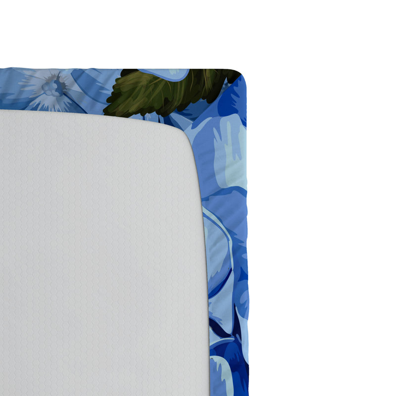 Ensemble de 2 draps-housses Ambesonne, Drap-housse simple TG, Vert olive foncé, bleu / floral
