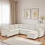 Canapé-lit modulaire convertible avec méridienne réversible, poches de rangement et dispositifs de chargement-1661386823