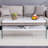 Double Rectangular Coffee Table With Tempered Glass