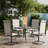 4-Person Outdoor Dining Set with Swivel Chairs, Patio Table and Chairs Set with Umbrella Hole, Steel Frame Outdoor Patio Dining Set-1743577304-1743577310-1743577308