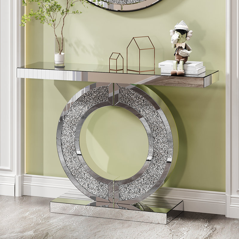 Console Modern Modern, longue entrée moelleuse, table étroite, Argent