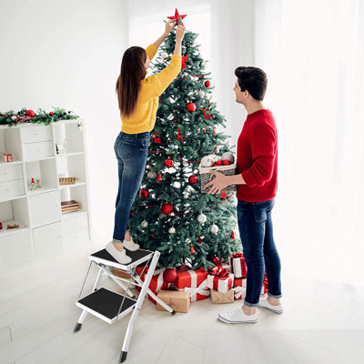 2 - Step Steel Lightweight Folding Small Step Ladder