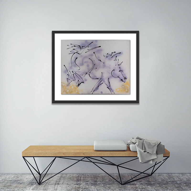 Couples II Painting by Donna Bernstein, Black, 49" H x 60" W x 2.5" D