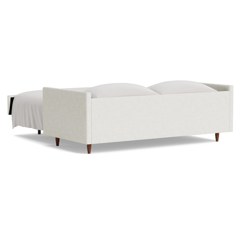 Skinny Fat Sofa Bed, Performance Weave - Snow