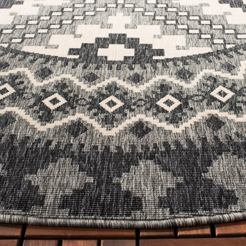 Northpoint Veranda Performance Southwestern Indoor/Outdoor Area Rug, Round 3'