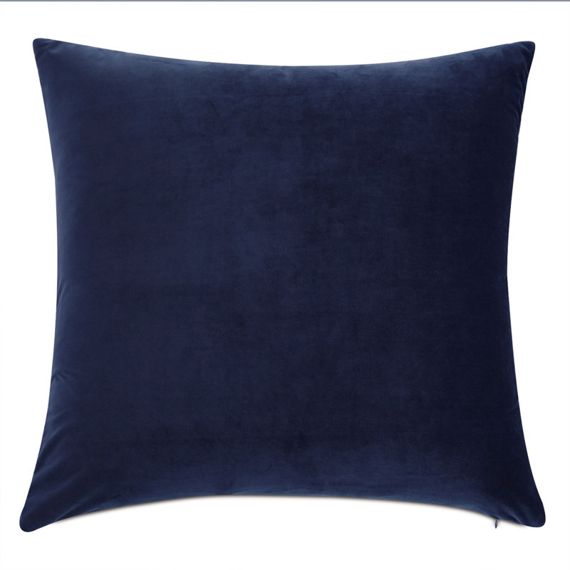 Taie décorative en velours matelassé Nova, Indigo, Euro