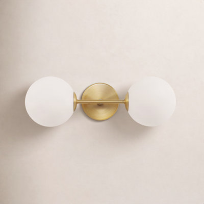 Jaina 2 Light Glass Dimmable Armed Sconce