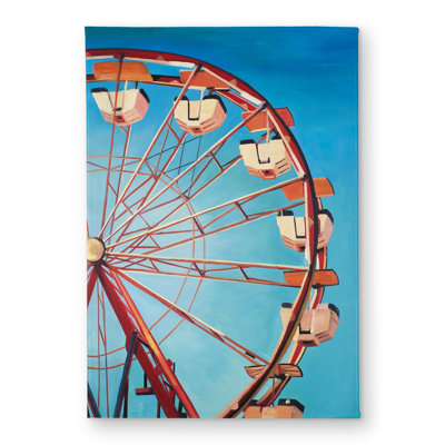 Ferris Wheel by a Beautiful Day - Scenic Indoor Outdoor Mat