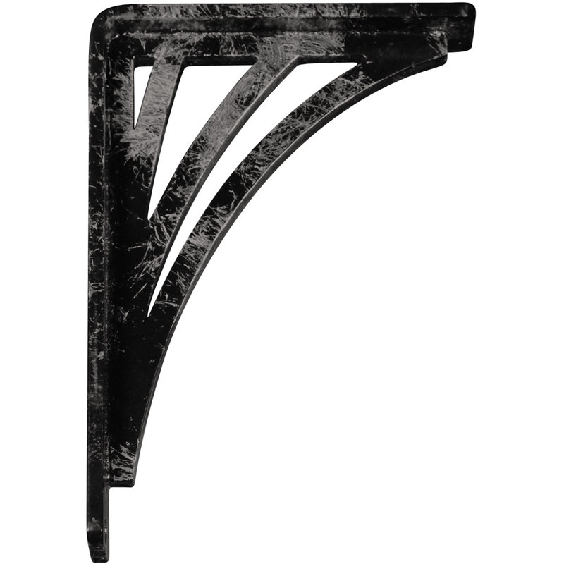 Support en fer forgé Nevio l 1 1/2 po x P 5 1/2 po x H 8 po (support central simple), argent chaud antique