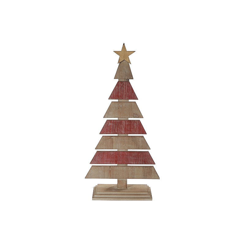 Arbre en bois rouge et naturel
