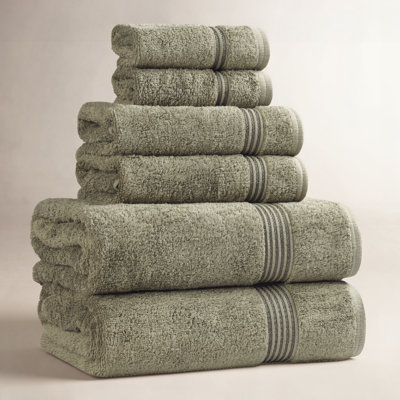 Oleg Heritage Egyptian Cotton Absorbent Luxury 6 Piece Bathroom Towel Set