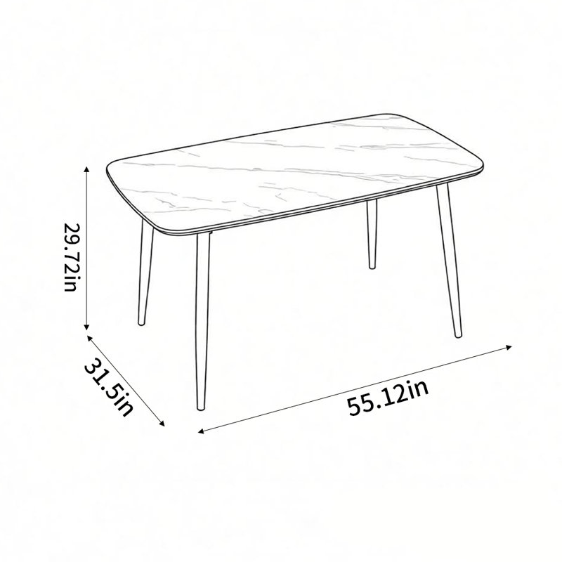 Table de salle à manger moderne et minimaliste
