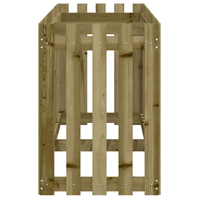 Birjesh Wood Raised Garden Bed, Brown, 30cm H x 100cm W x 30cm D