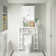 Lund Coventry Over Toilet Open Shelving Unit with Left and Right Side Shelves, Wall Mounted Cabinet with Two Doors and Open Shelf