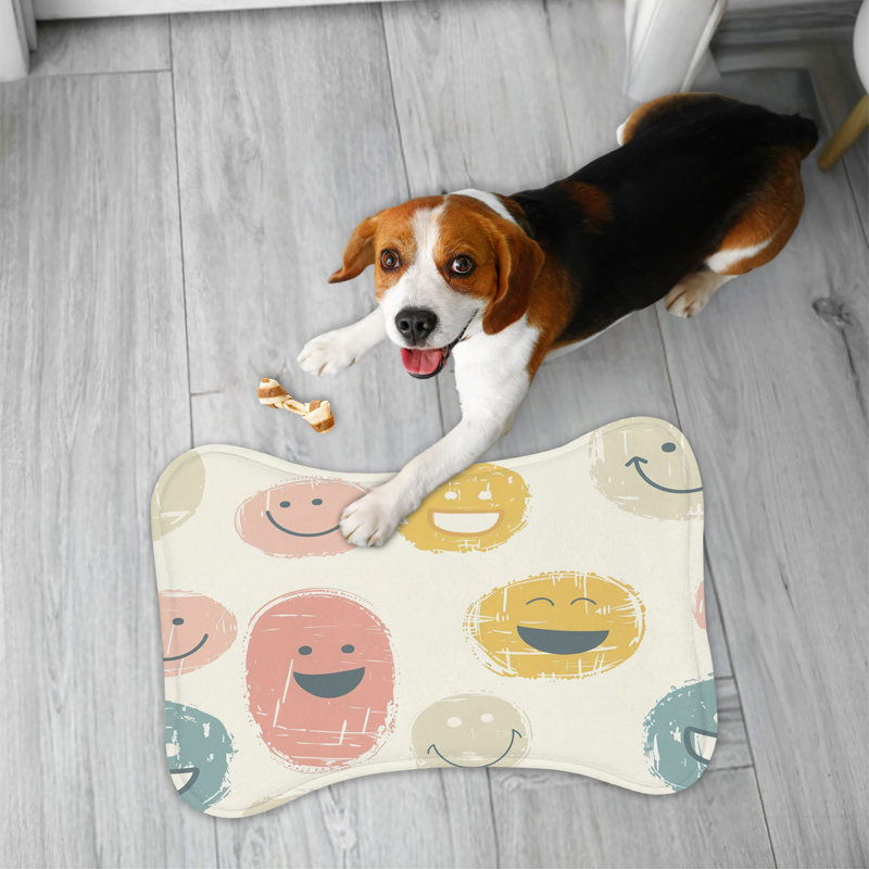 Abstract Happy Art - Tapis d'alimentation en os 1 pièce