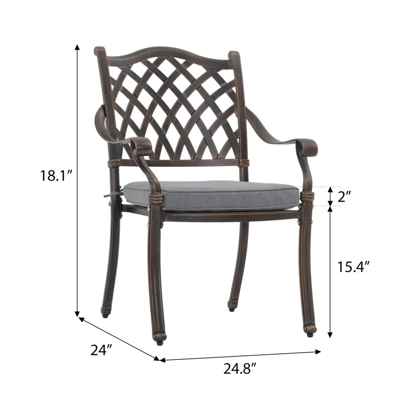 Amechi 8 - Person Patio Dining Set with Rectangular Table , Cushions Included, Gray
