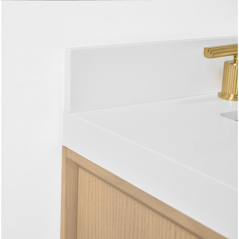 Momo 36" Freestanding Standard Single Bathroom Vanity with Top, 48", Oak