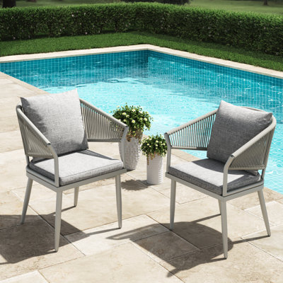 Patio Dining Armchair with Cushion