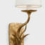 Amalfi 15" Sconce in Milano Gold with Linen Shade