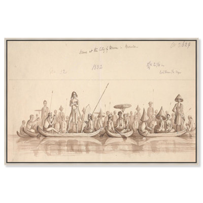 Scène à la ville de Bruni, illustration rétro sur toile par Art Remedy