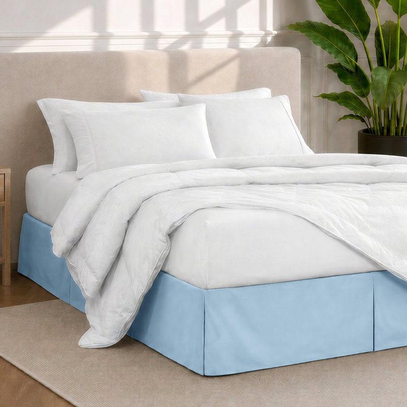 Tailored 15" Pleated Bed Skirt, Twin XL, Light Blue