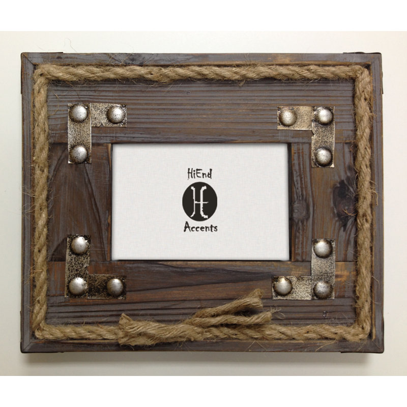 Brown Wood Embossed Picture Frame
