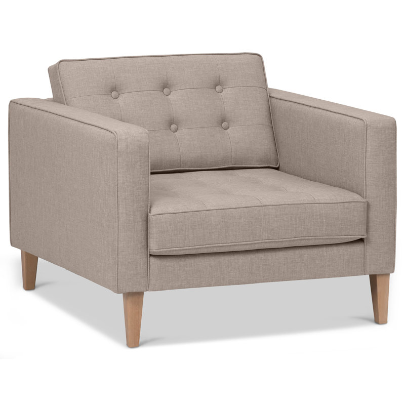 Maxine Armchair, Beige, Beech