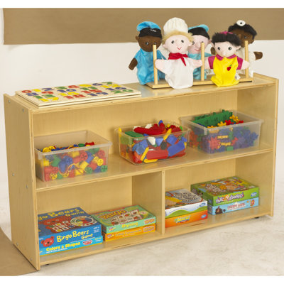 3 Compartment Manufactured Wood Shelving Unit