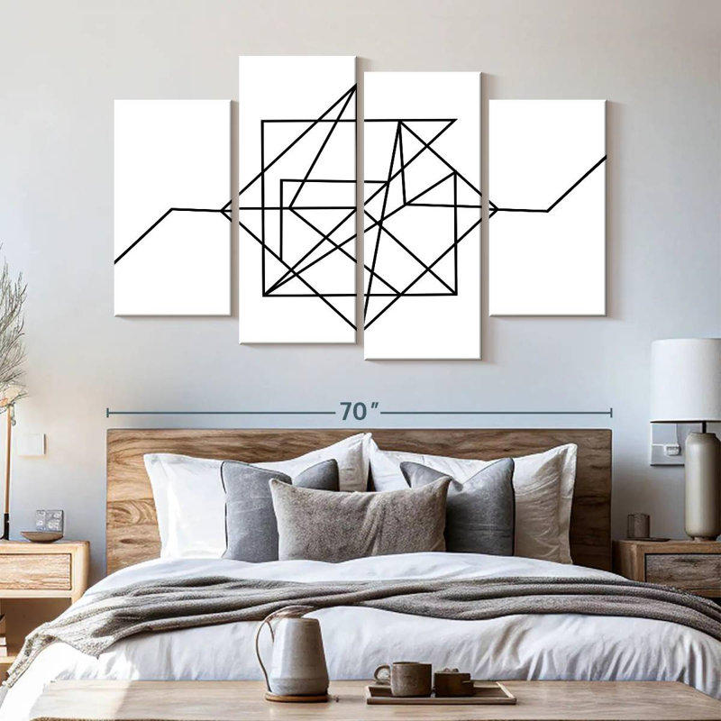 Impression sur toile géométrique Minimalist, H 68 po x l 42 po x P 1,25 po