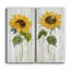 Tournesol en automne I - ensemble de 2 peintures sur toile tendue-556102824