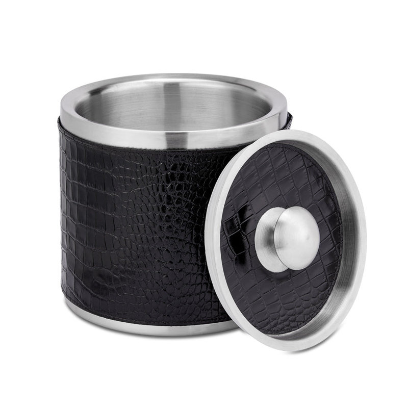Stainless Steel Ice Bucket, Black