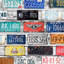 Vintage Plates Registration - Blue Man Cave Framed Canvas Decor