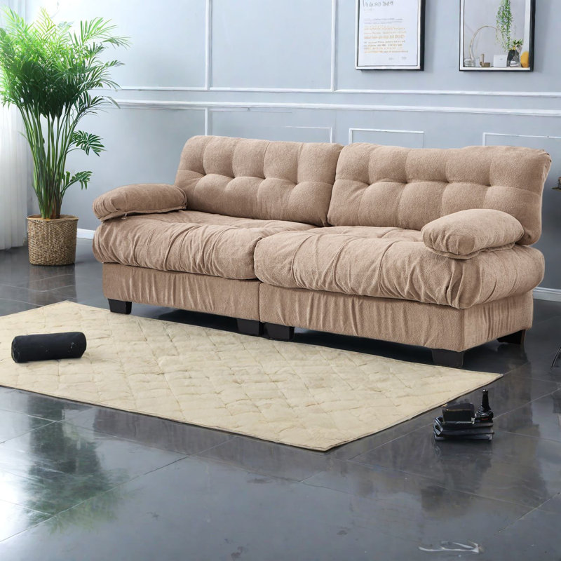 Spacious Deep Seat Sectionals, Wood Frame Modern Cloud Sofa For Home