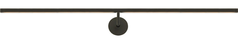 Plural Faceted Picture Light, Bronze, 0.7" H x 30" W x 8.9" D, 20.8