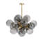 Shine Chandelier (Natural Brass with Smoke Glass)-998495968-998495969