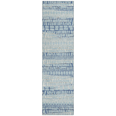 Machine Washable Indoor/Outdoor Chantille ACN2540 Abstract Rug