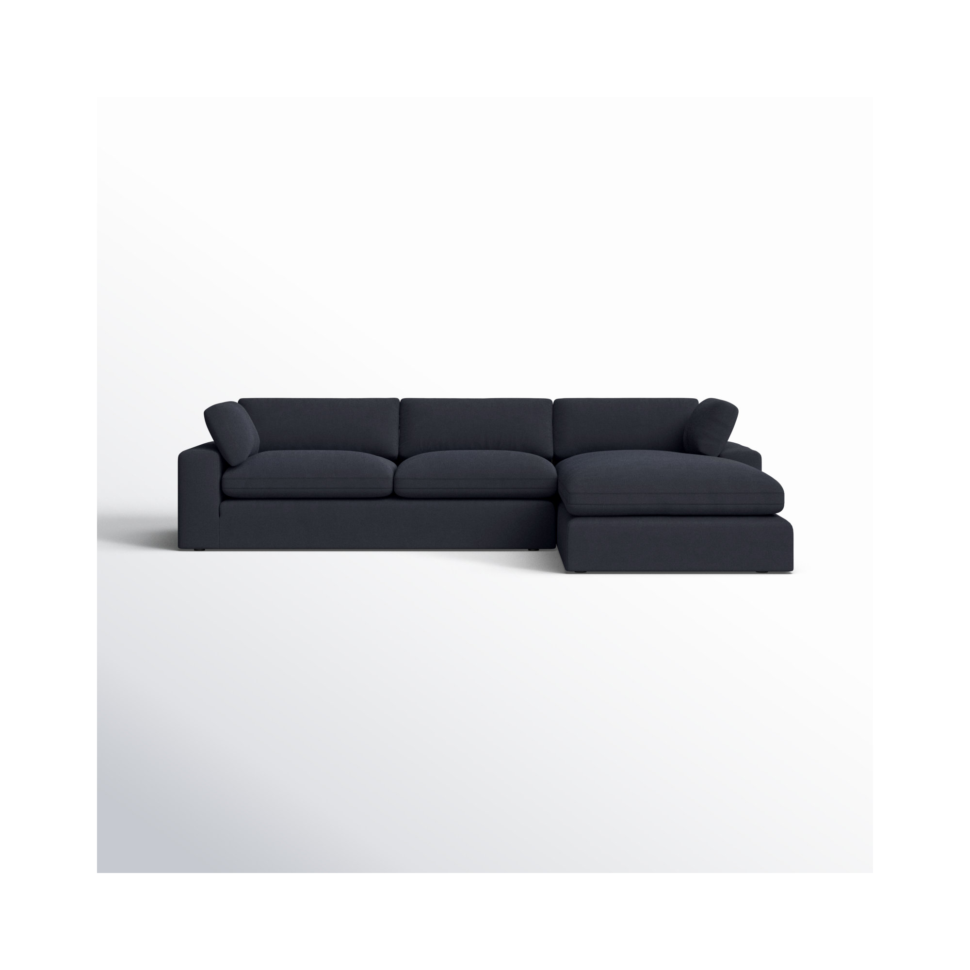 Asher 2 - Piece Upholstered Chaise Sectional, Right Hand Facing, Peyton Pepper Linen
