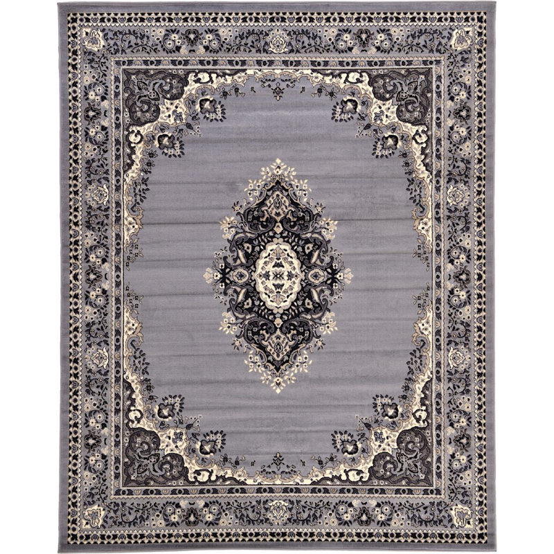 Tapis gris Anahita, Rectangle 9 pi 10 po x 13 pi