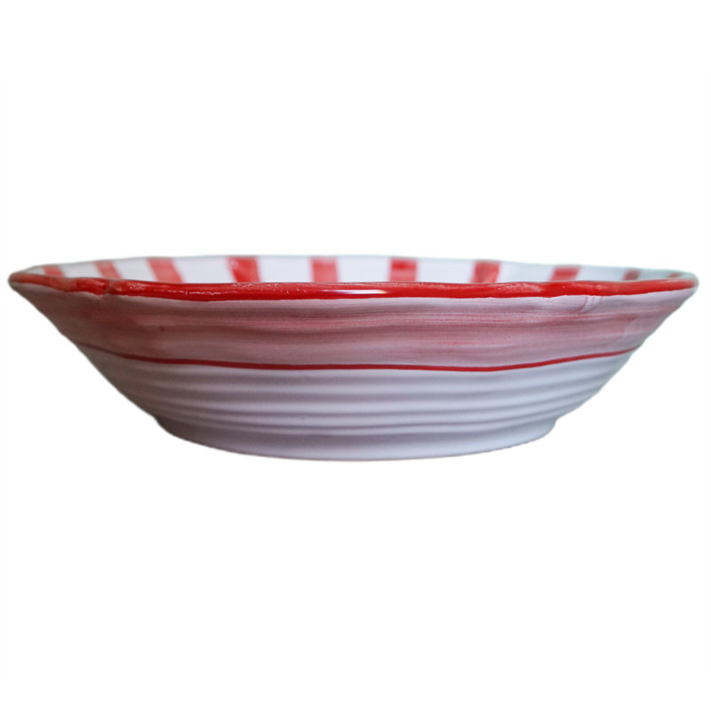 Rimini Serving Bowl, Pink/White