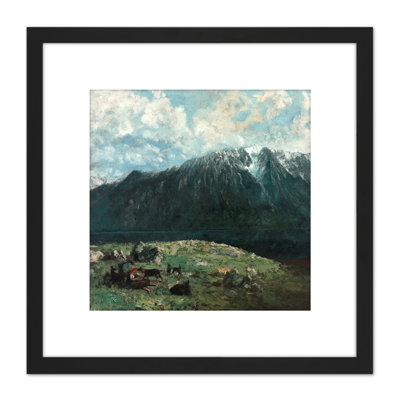 Courbet View Of Alps Les Dents Du Midi by Gustave Courbet - Single Picture Frame Painting