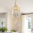 Single Dimmable Gold Crystal Chandelier