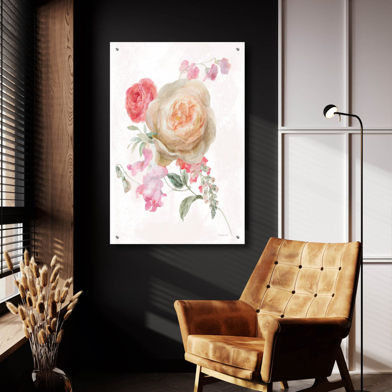 «Sorbet Floret 3» par Danhui Nai, art mural en verre acrylique, H 36 po x l 24 po