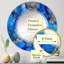 Bleu et gris luxueux abstrait fluide Art V - miroir mural moderne-1290405693