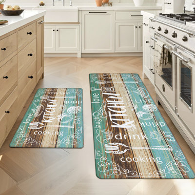 Anti-Fatigue Non-Skid Waterproof Kitchen Mat (Set of 2)