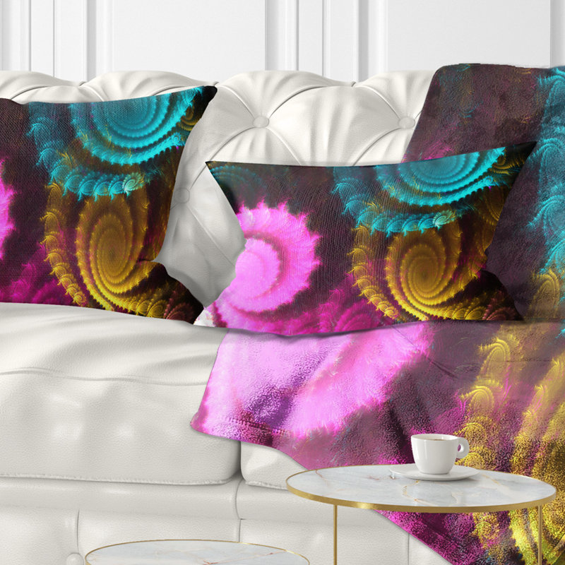Abstrait fractal coloré - Coussin imprimé abstrait